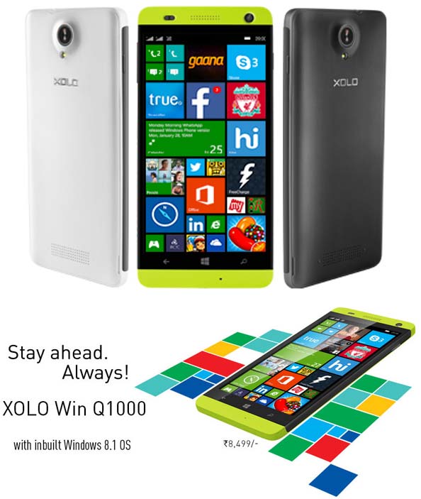 На фото показан аппарат Xolo Win Q1000