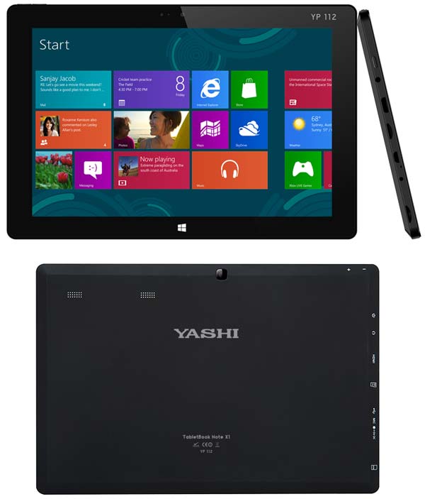 На фото показано устройство Yashi TabletBook Note X2