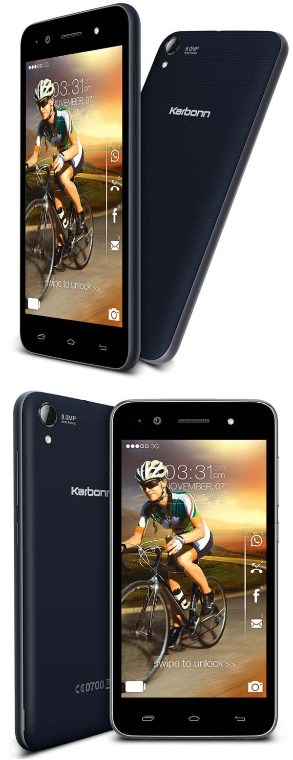 На фото смартфон MACHONE Titanium S310 от Karbonn