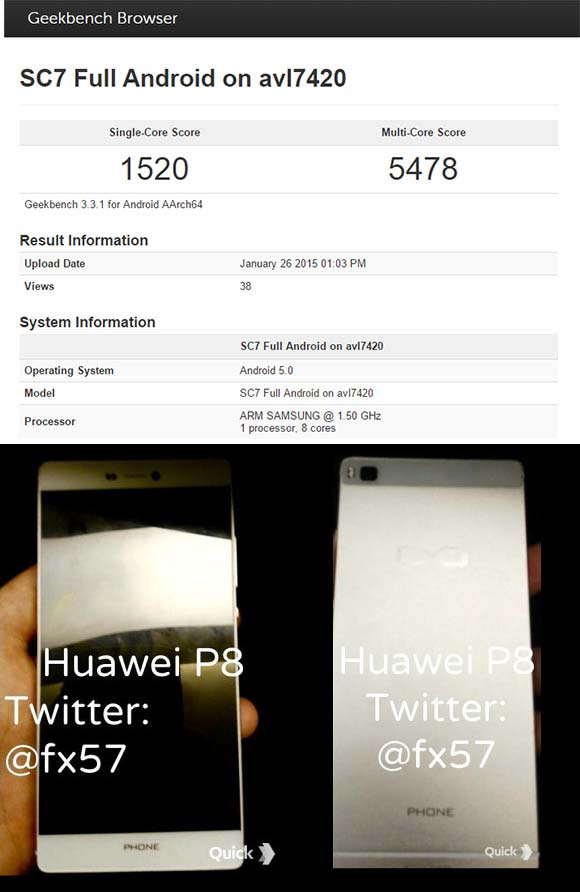 Тесты Samsung Exynos 7420 и фото Huawei P8