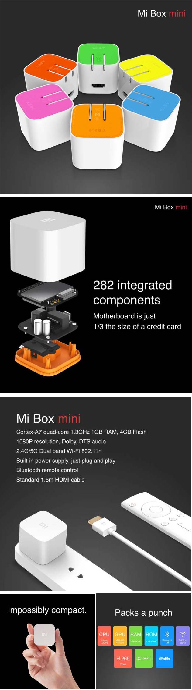 На фото устройство Xiaomi Mi Box Mini