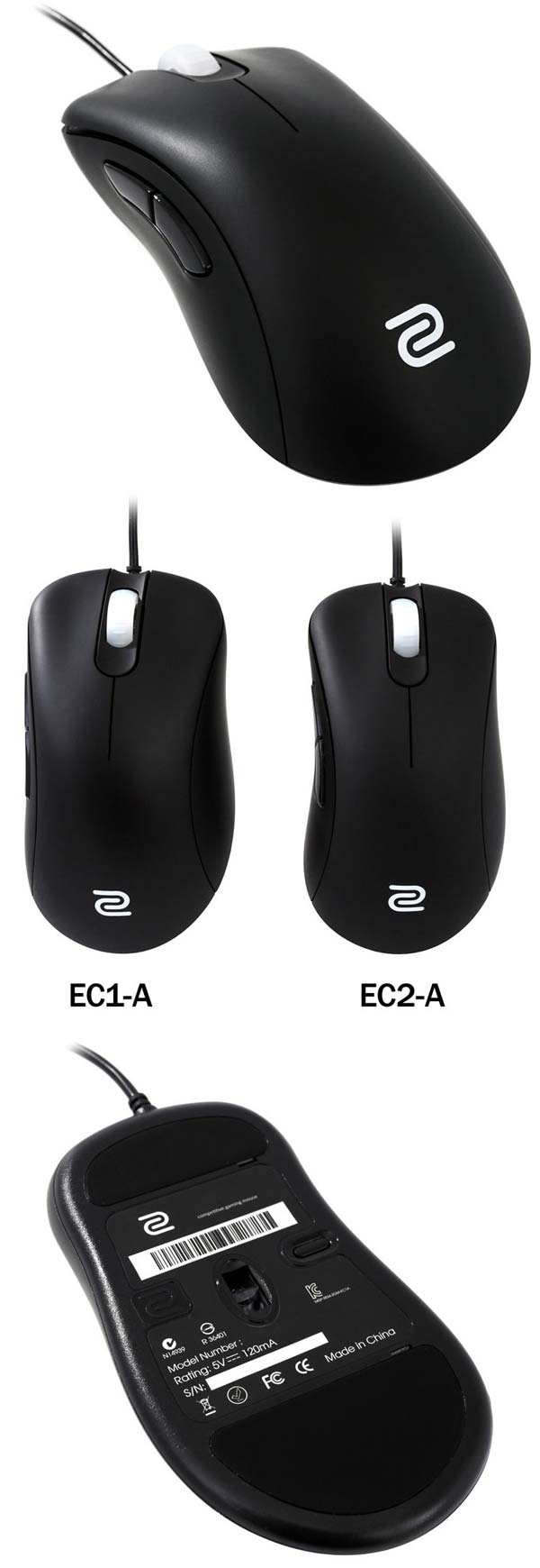 На фото мышки Zowie EC1-A и EC2-A