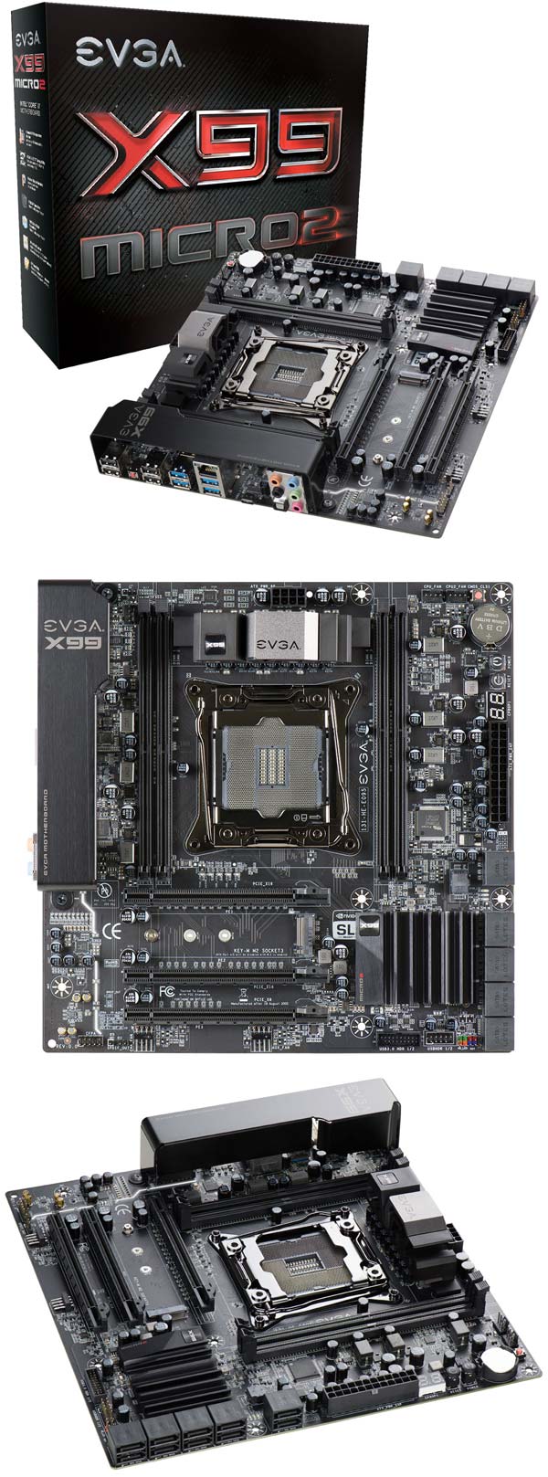 На фото можно увидеть устройство EVGA X99 Micro2