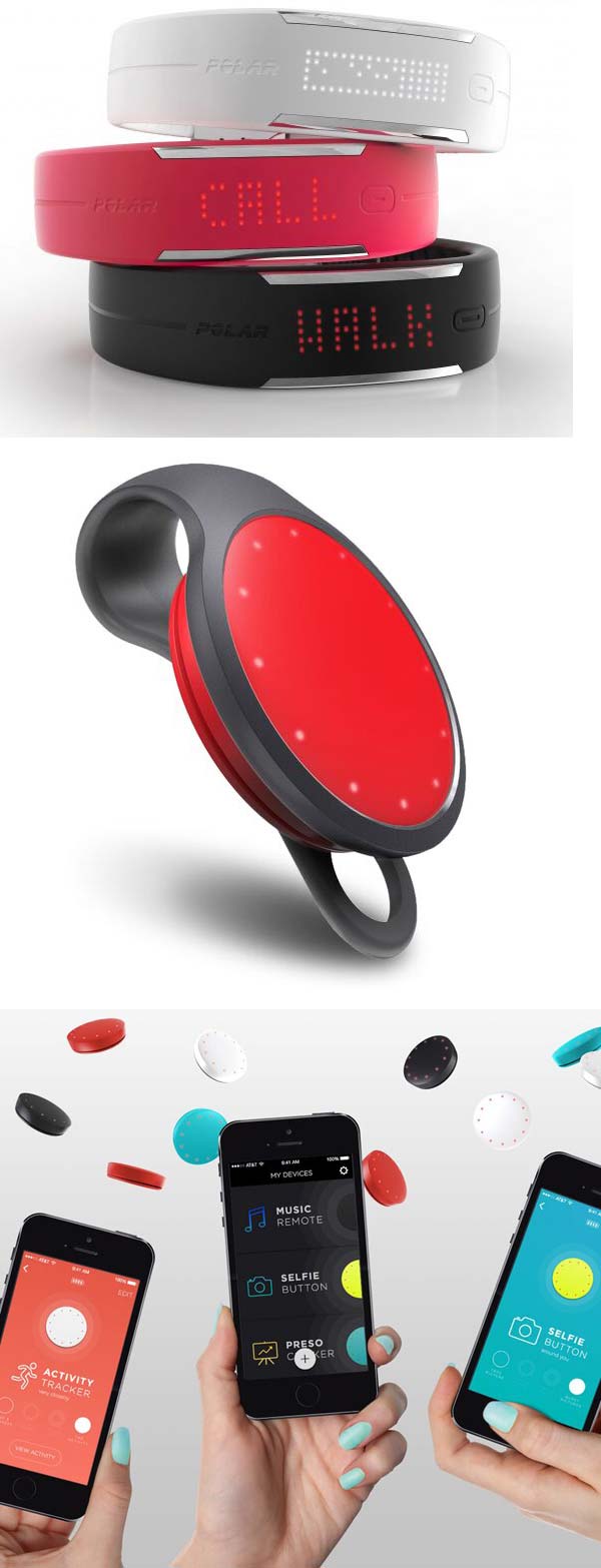 На фото устройства Polar Loop 2 и Misfit Flash Link