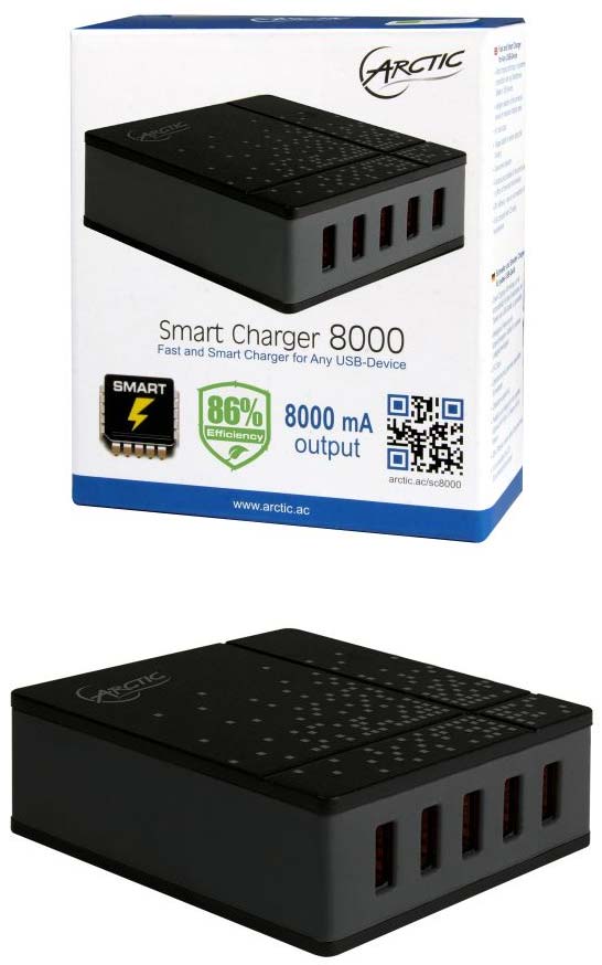 На фото зарядное устройство ARCTIC Smart Charger 8000