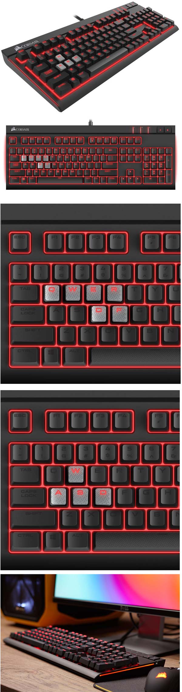 На фото показана клавиатура Corsair Gaming STRAFE