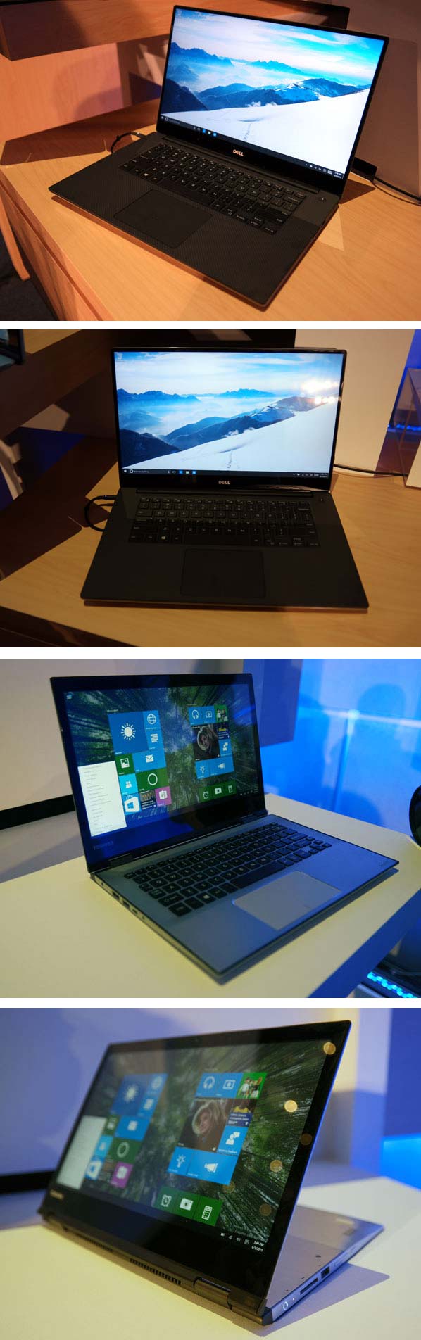 На фото ноутбуки Dell XPS 15 и Toshiba Astrea