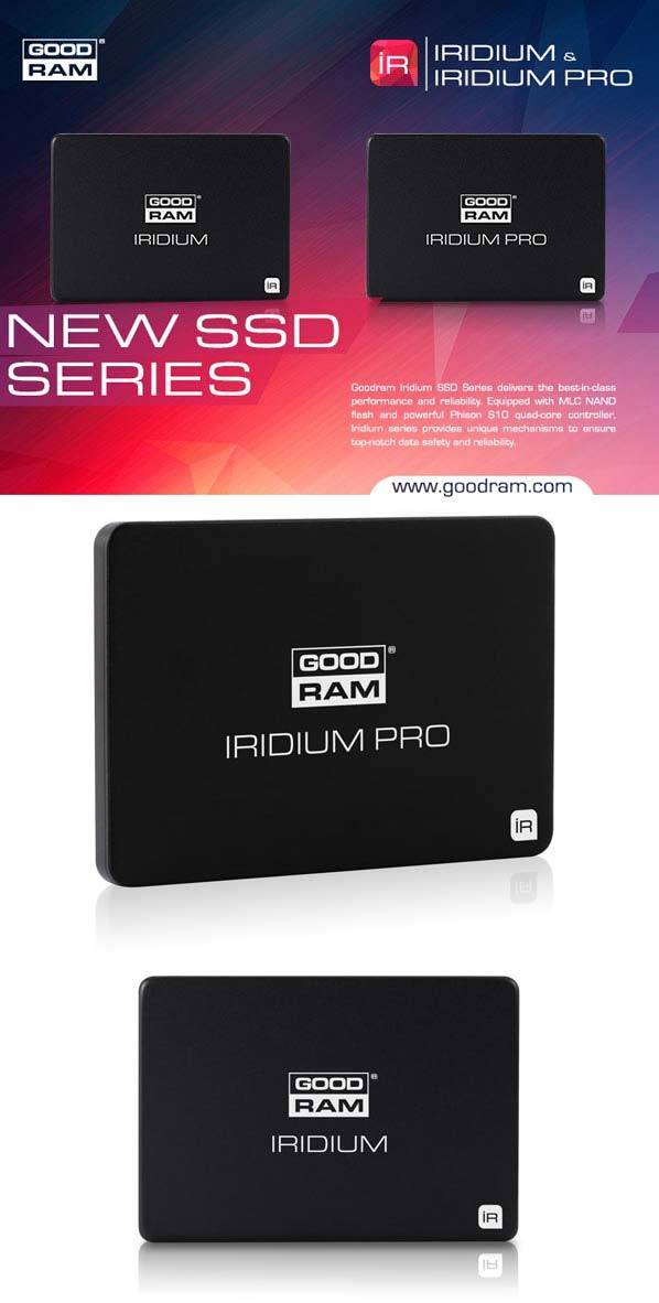 SSD серий Iridium и Iridium Pro от GOODRAM