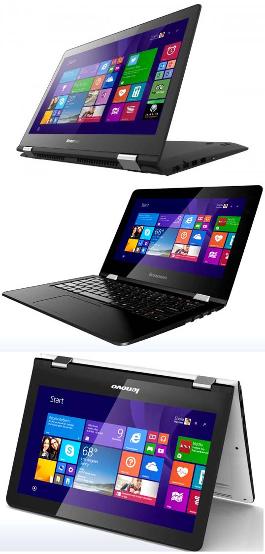 На фото аппараты Lenovo Yoga 300 и Yoga 500