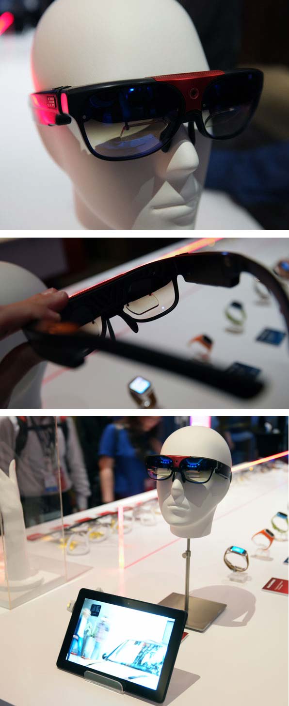 На фото показаны умные очки Qualcomm ODG R7
