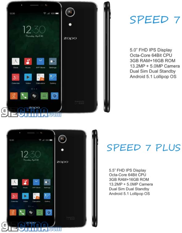 На фото аппараты Zopo Speed 7 и Speed 7 Plus