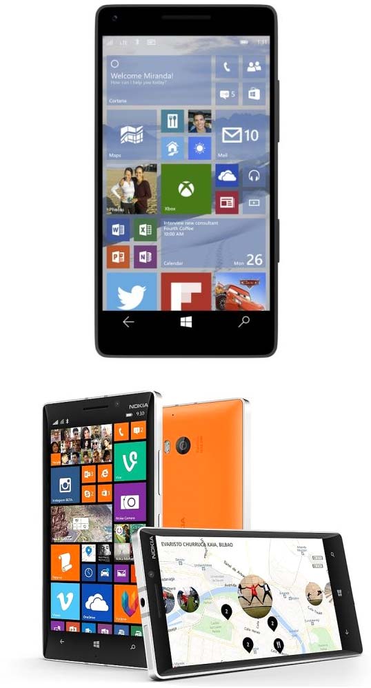 На фото аппараты Microsoft Lumia 940 и 940 XL
