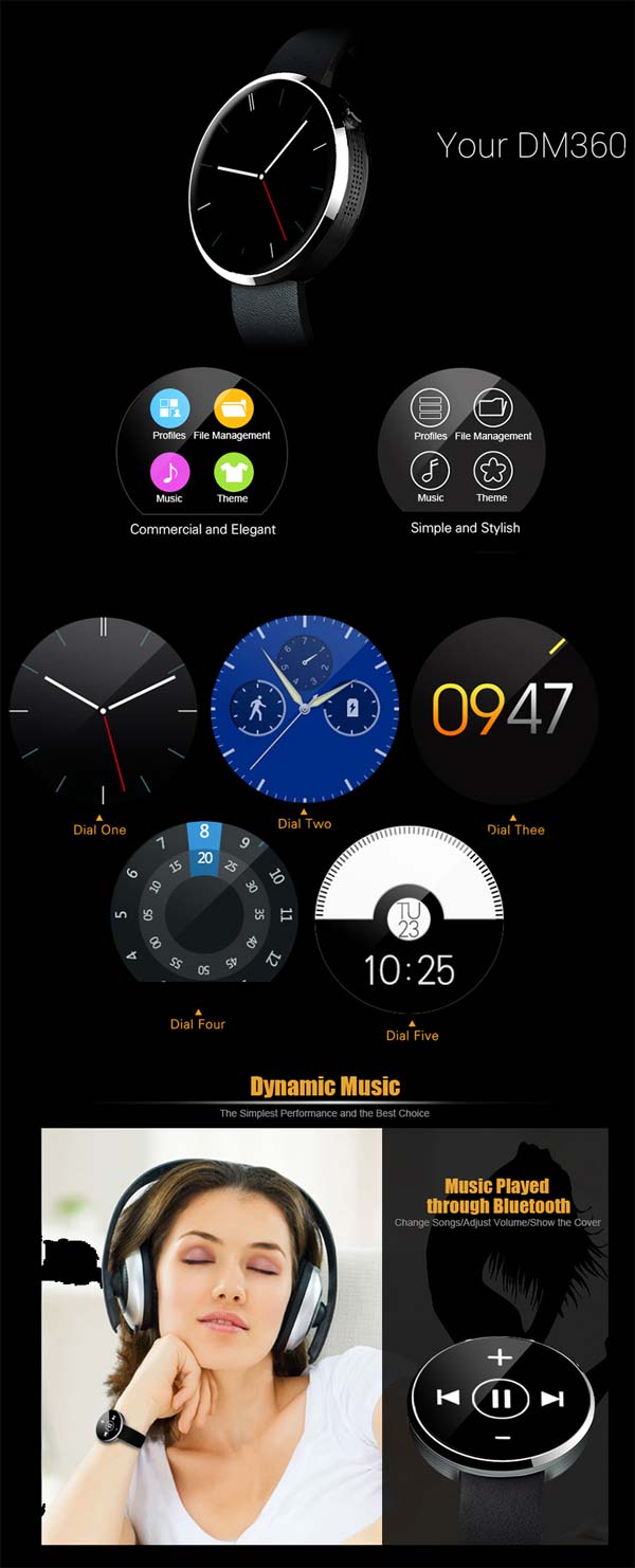 На фото умные часы Zeaplus Watch DM360