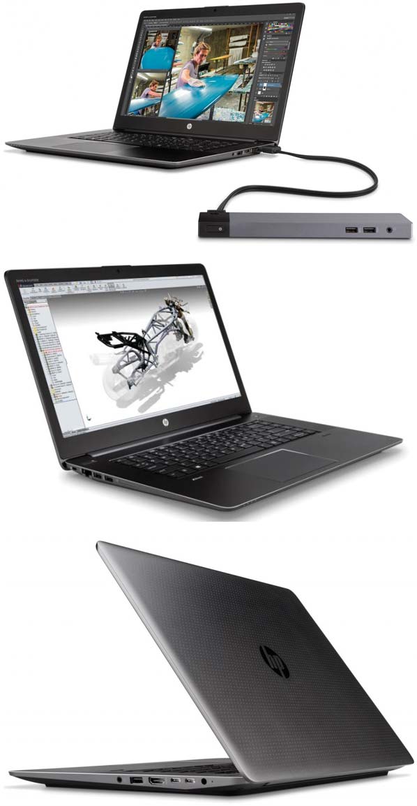 На фото показан могучий ноутбук HP ZBook Studio G3