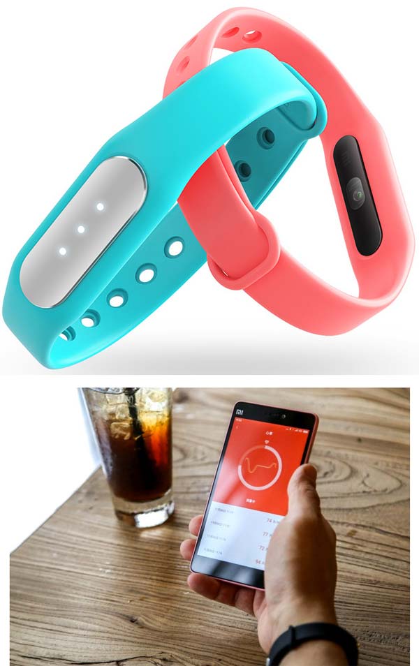 На фото фитнес устройство Xiaomi Mi Band Pulse (1S)