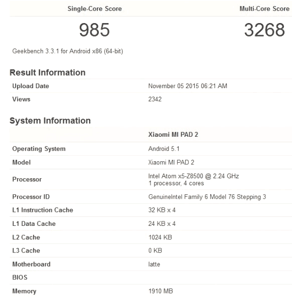 Сведения о Xiaomi Mi Pad 2 и Gemini, скриншот 1
