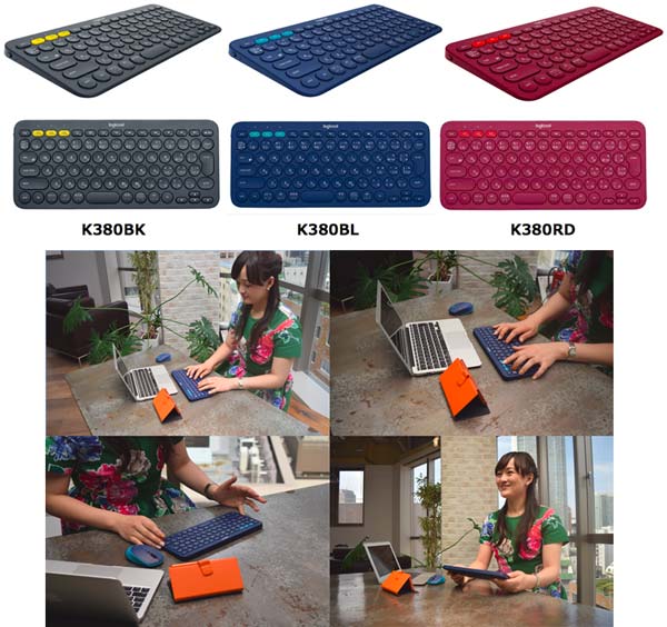 На фото можно увидеть клавиатуру Logitech K380