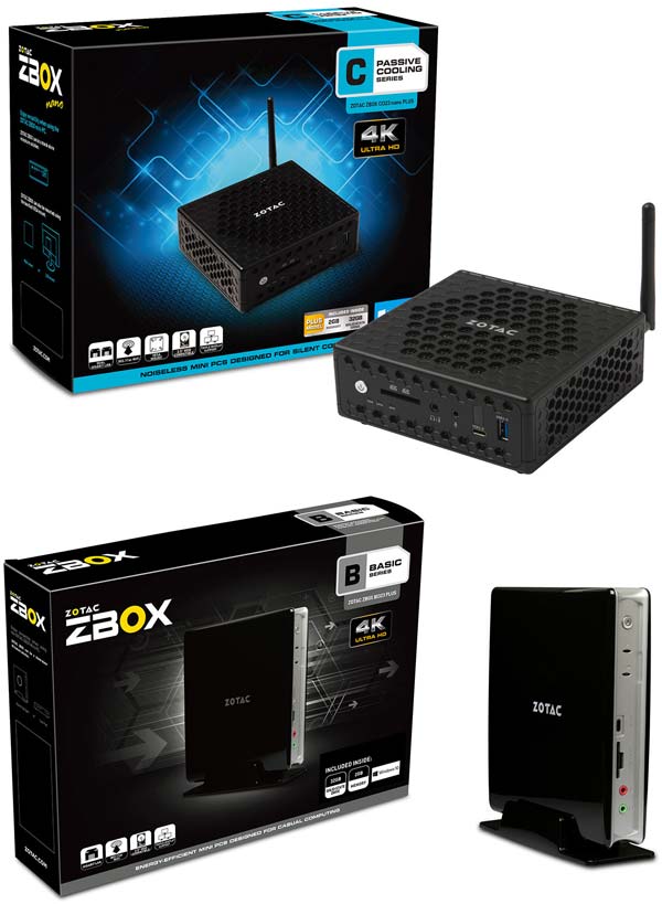 На фото показаны мини-ПК ZBOX BI323 и CI323 nano от Zotac