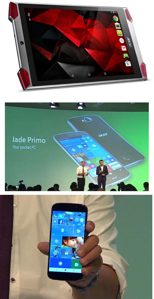 На фото устройства Acer Predator 8 и Jade Primo