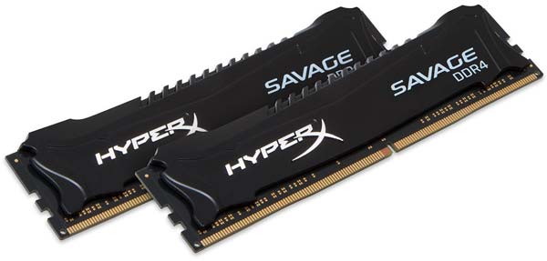 На фото показана оперативная память HyperX Savage DDR4