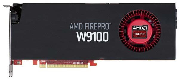 На фото видеокарта AMD FirePro W9100 с 32ГБ памяти