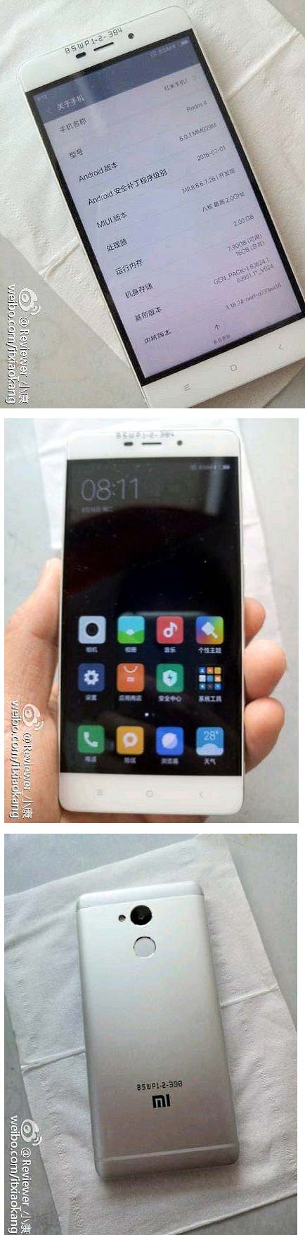 Живые фото Xiaomi Redmi 4