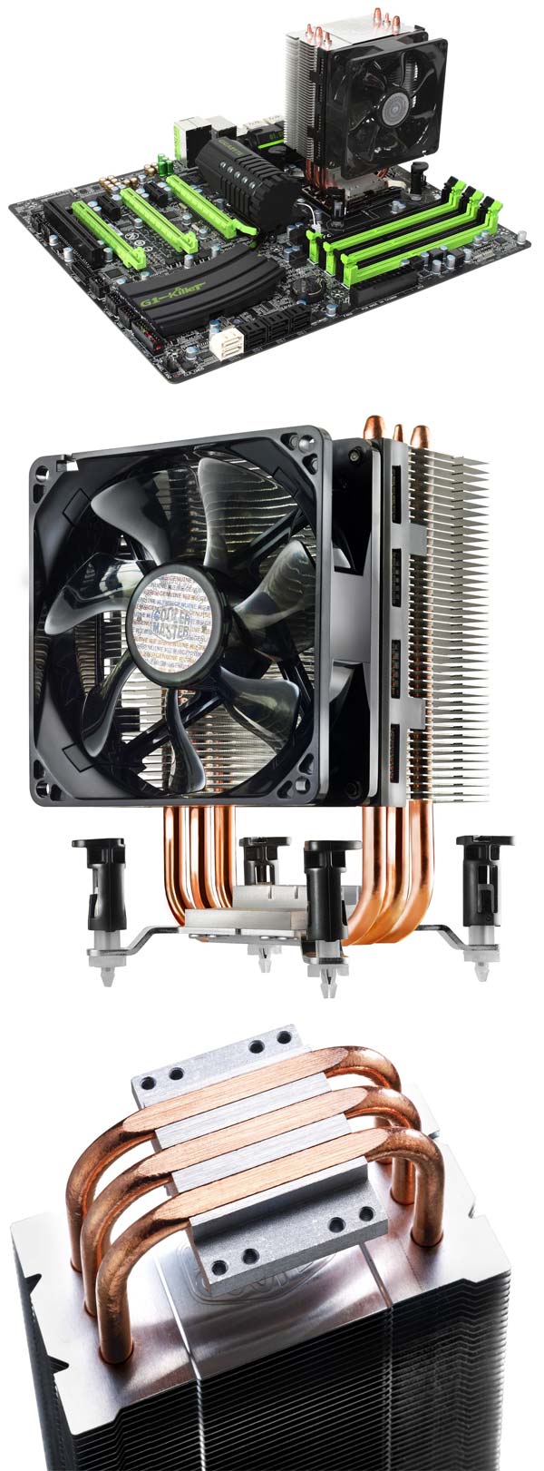 На фото можно увидеть систему охлаждения Cooler Master Hyper TX3i На фото можно увидеть систему охлаждения Cooler Master Hyper TX3i