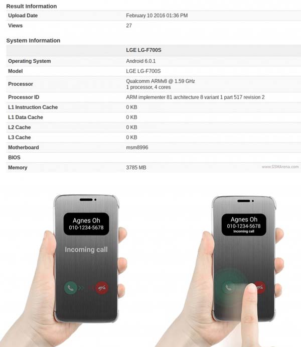 Сведения об LG G5, Quick Cover для аппарата