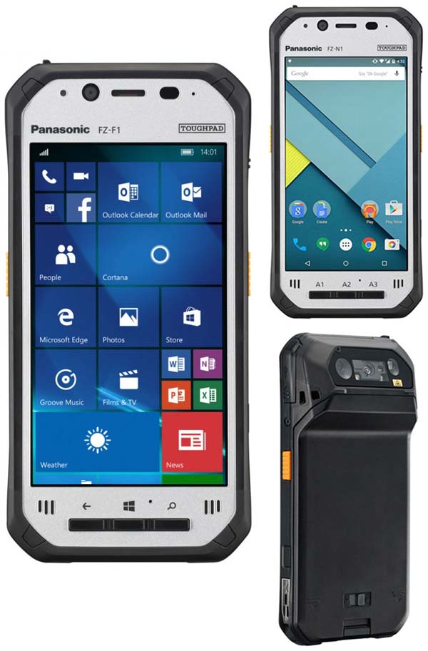 На фото смартфоны Panasonic Toughpad FZ-F1 и FZ-N1