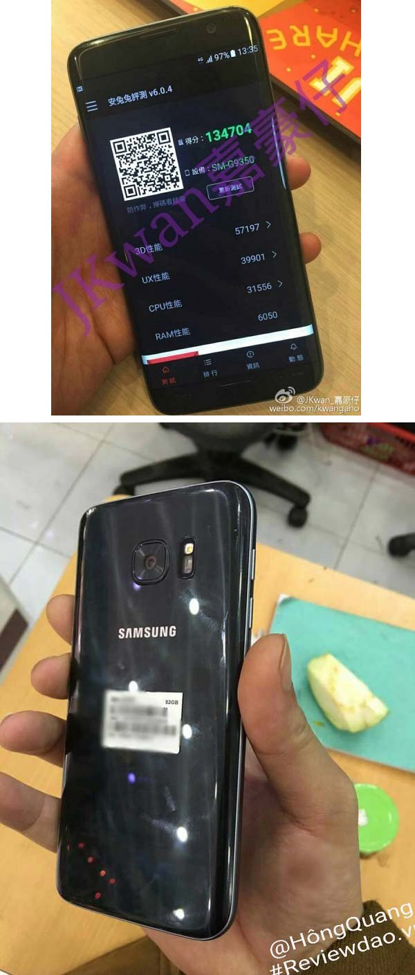На фото Samsung Galaxy S7 и S7 Edge Leak