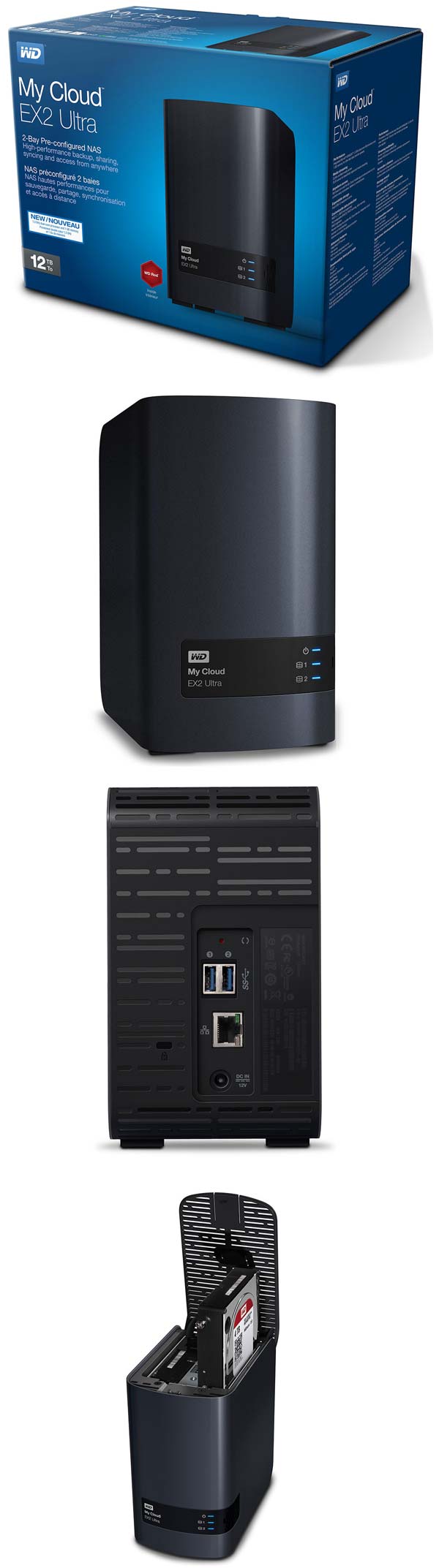 На фото показано устройство My Cloud EX2 Ultra от Western Digital На фото показано устройство My Cloud EX2 Ultra от Western Digital