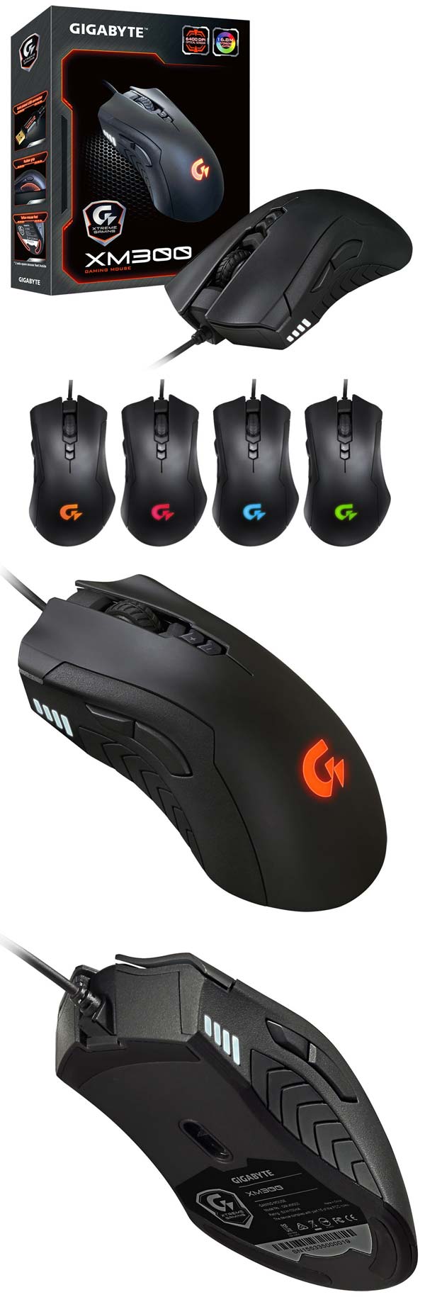 На фото можно увидеть игровую мышку Xtreme Gaming XM300 от Gigabyte