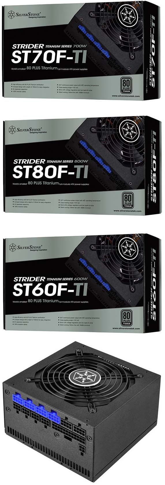 Блоки питания Strider Titanium от SilverStone