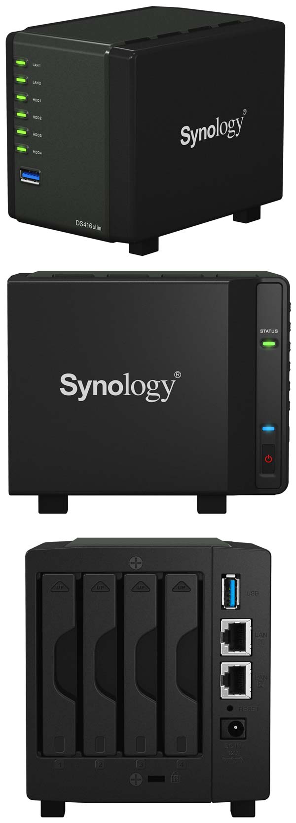На фото устройство Synology DiskStation DS416slim