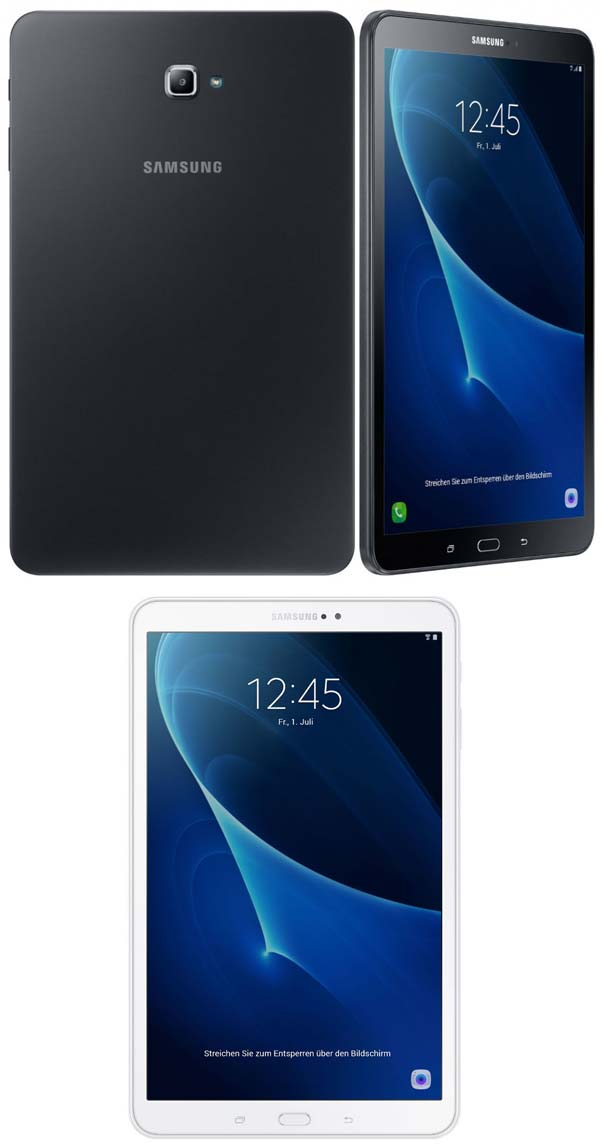 На фото показан аппарат Samsung Galaxy Tab A 10.1 (2016)