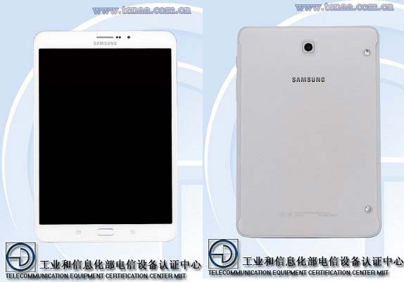 Фото Samsung Galaxy Tab S3 8.0 с TENAA
