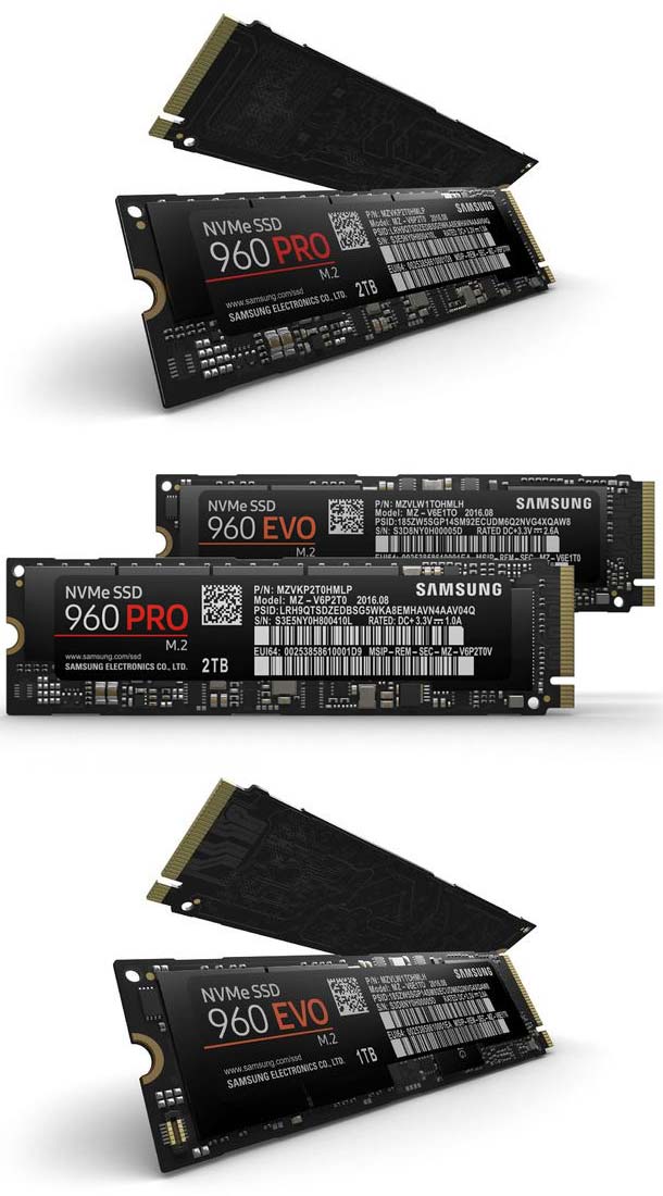 Накопители Samsung 960 Pro и 960 Evo