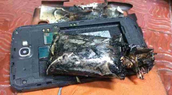 Samsung Galaxy Note 2 взорвался